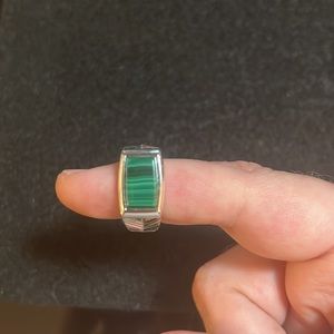 Men’s Effy .925 silver and malachite ring. Size 10. Excellent condition.